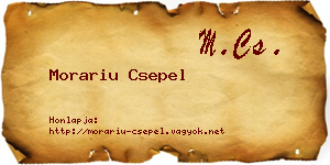 Morariu Csepel névjegykártya